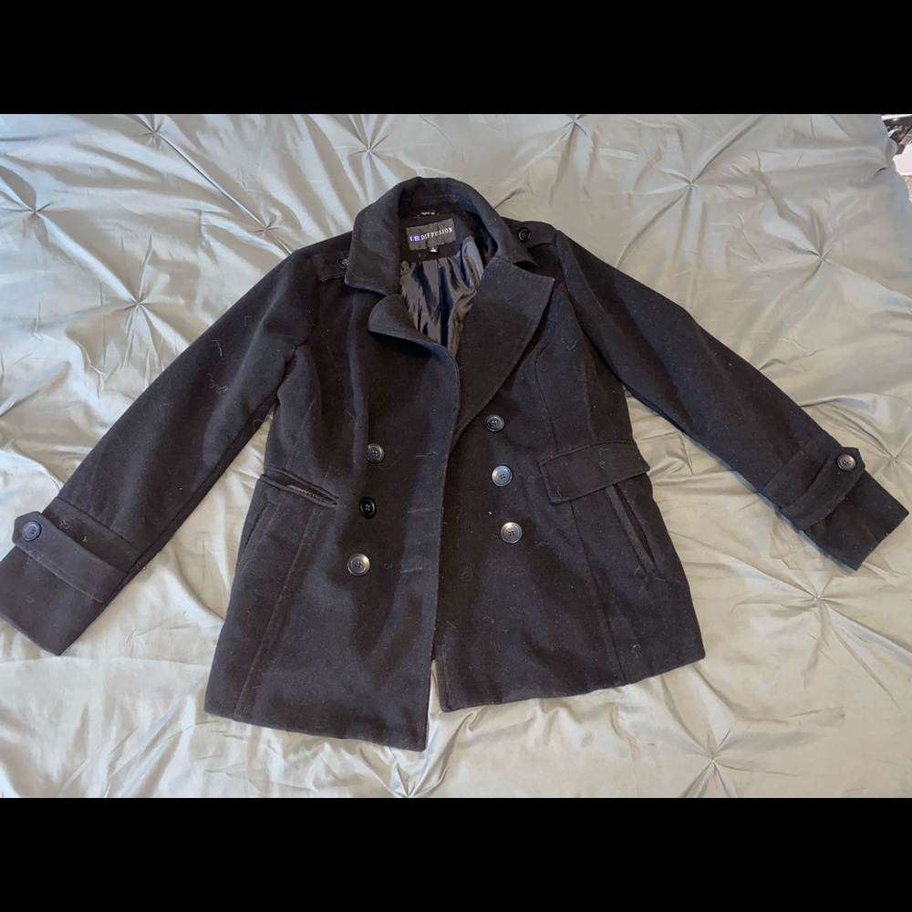 Black pea coat